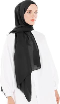 Chiffon Hijab Black